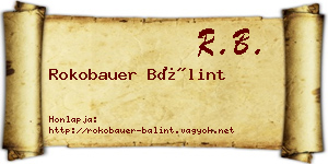 Rokobauer Bálint névjegykártya