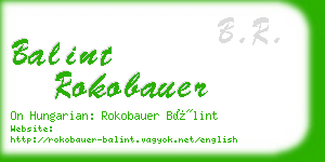 balint rokobauer business card
